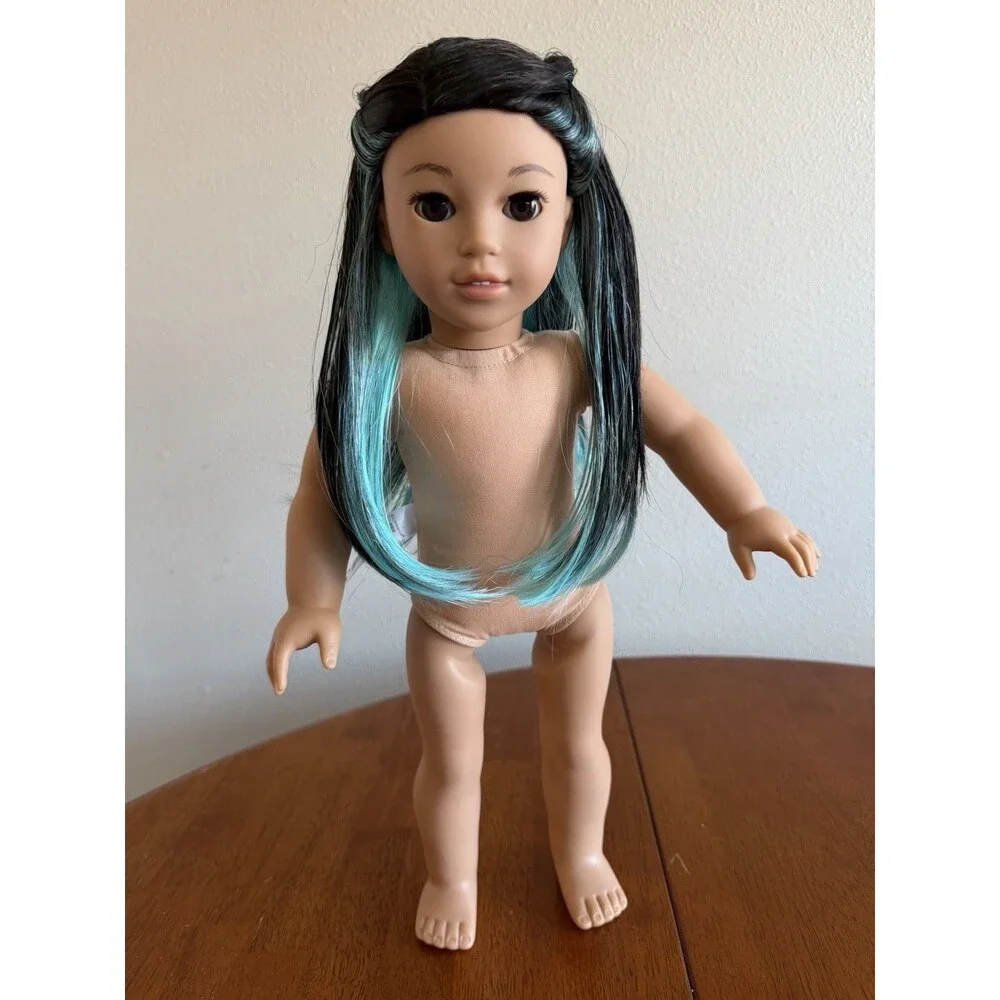 American Girl Doll Corrine Tan in Meet Outfit, Dog, 2 Outfits w/Shoes, etc